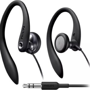 PHILIPS SHS3200BK/37 Flexible Earhook Headphones, Black